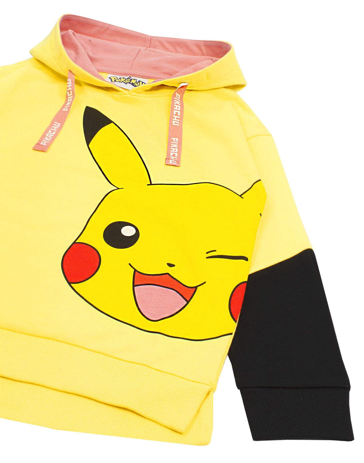 Pokemon Hoodie Girls Kids Yellow Pikachu Hooded Jumper Sweater