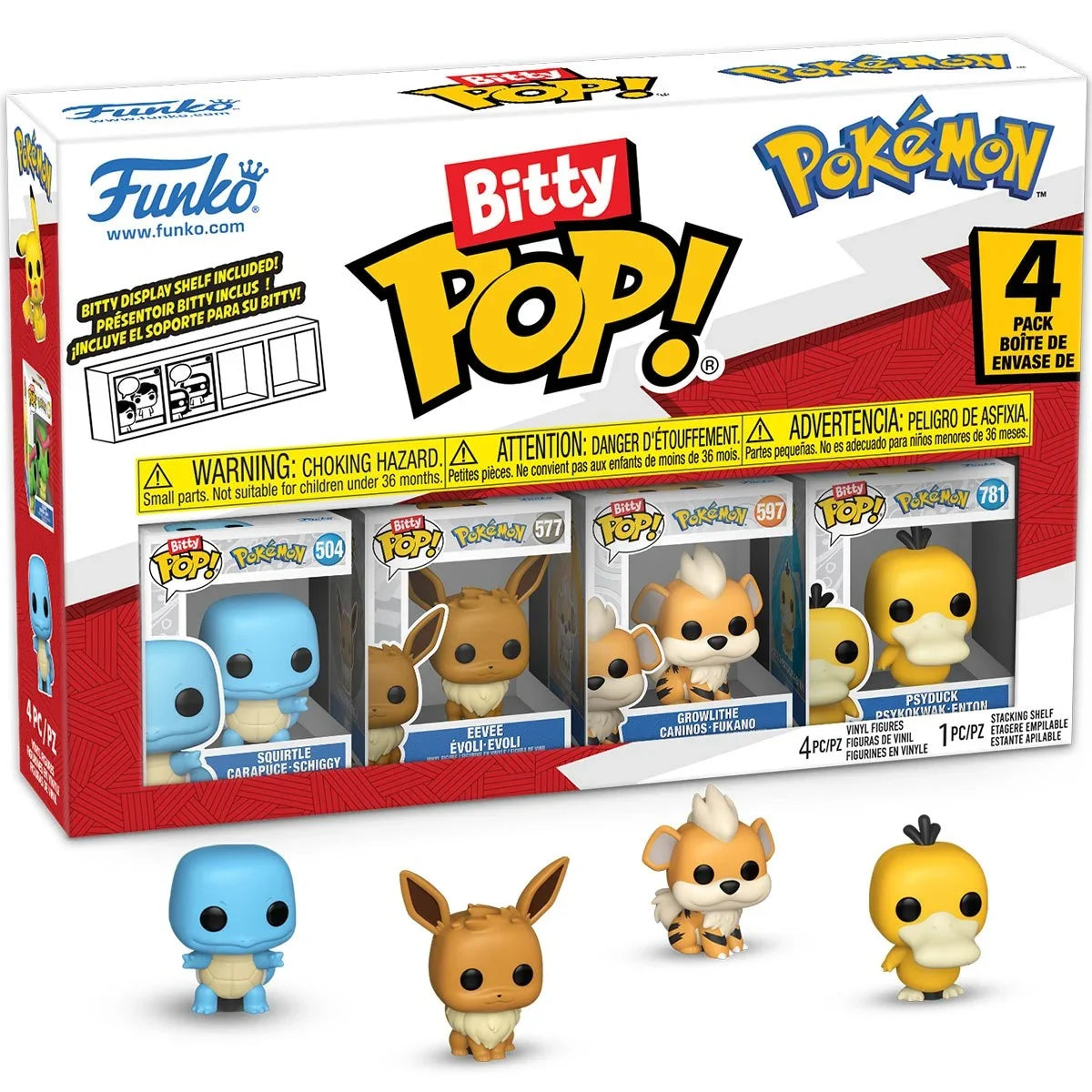 Pokemon Squirtle Funko Bitty Pop! Mini-Figure 4-Pack