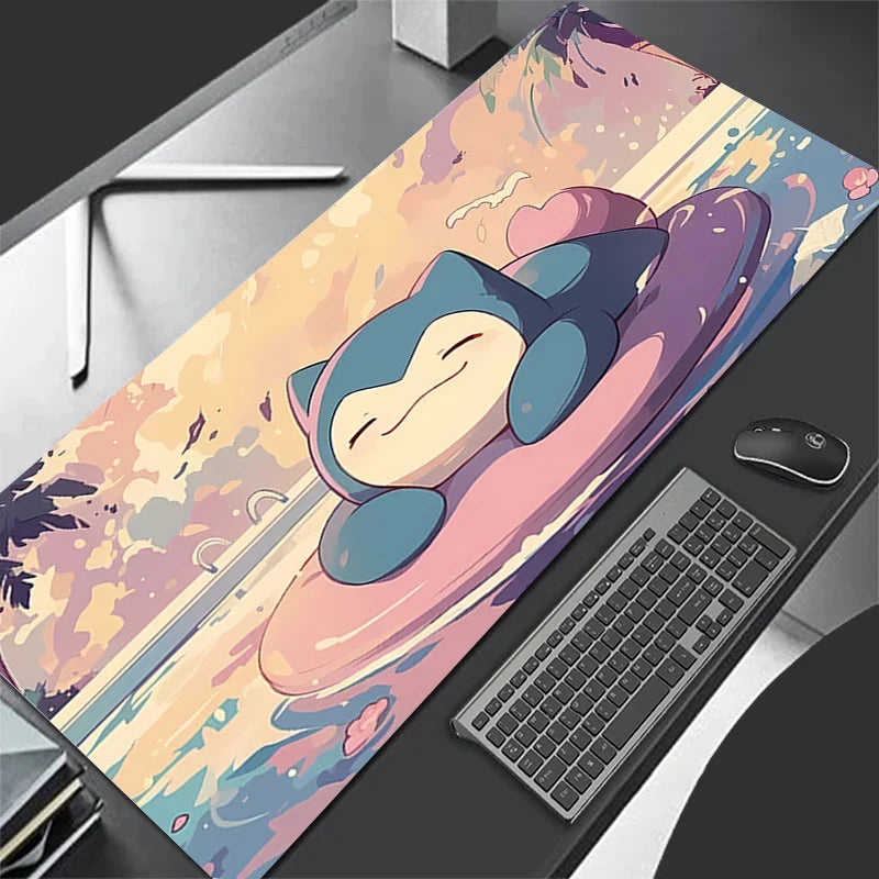Mouse Pad Gaming Accessories PC Anime Gamer Big P-pokemonS S-snorlax Computer Desk Mat Laptop Varmilo Keyboard Rug Cute Mousepad